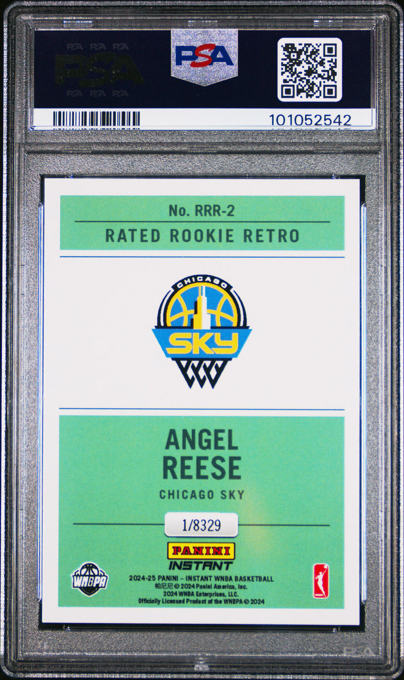 PSA 10 Angel Reese 2024 Panini Instant #RRR2 Rated Rookie Retro Rookie Card Chicago Sky