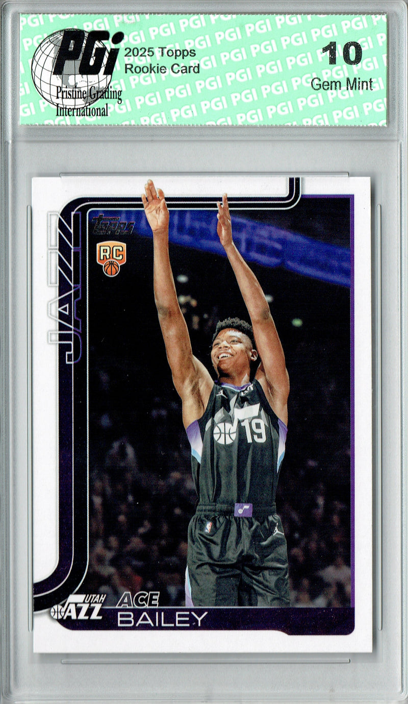 Ace Bailey 2025 #205 Topps Flagship Rookie Card PGI 10