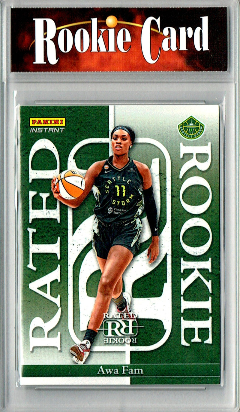 Awa Fam Rookie Card 2026 Panini Instant #RRR-13 Rated Rookie, Certified Mint+ Condition, Seattle Storm Basketball