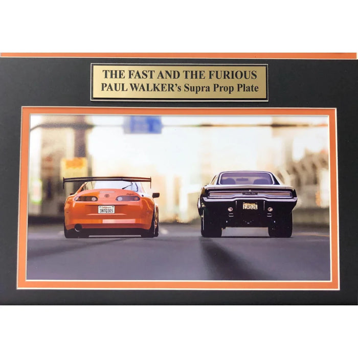 "Fast & the Furious" Paul Walker Movie Car License Plate Framed Collage