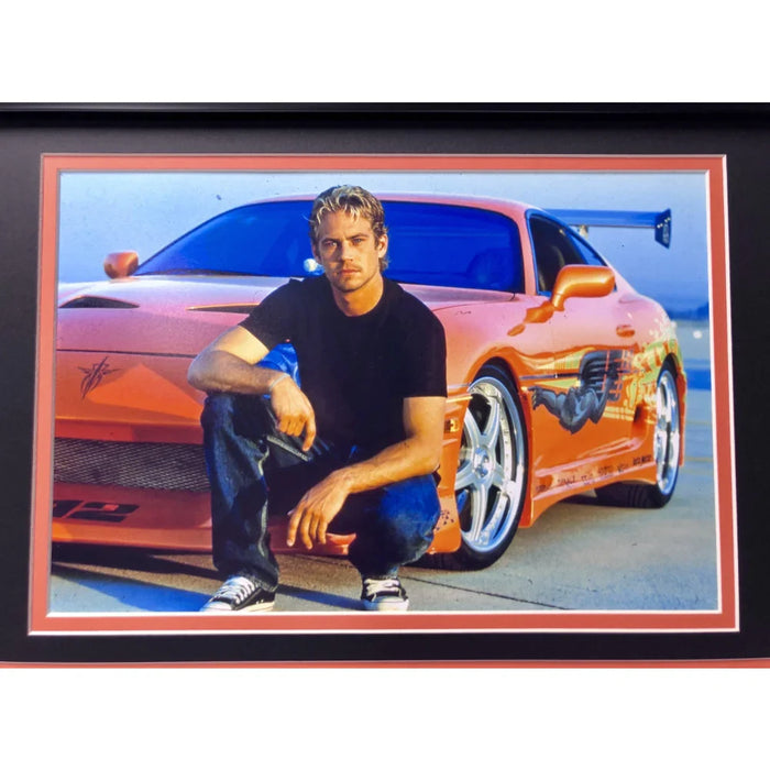 "Fast & the Furious" Paul Walker Movie Car License Plate Framed Collage
