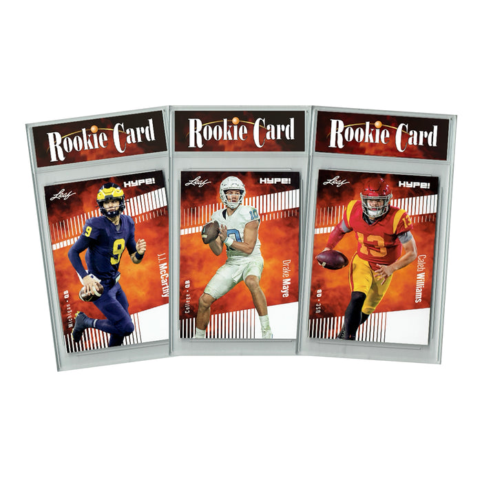 Top 2024 NFL Draft Pick Quarterbacks Caleb Williams, Drake Maye, & J.J. McCarthy All Certified Mint+ Rookie Cards