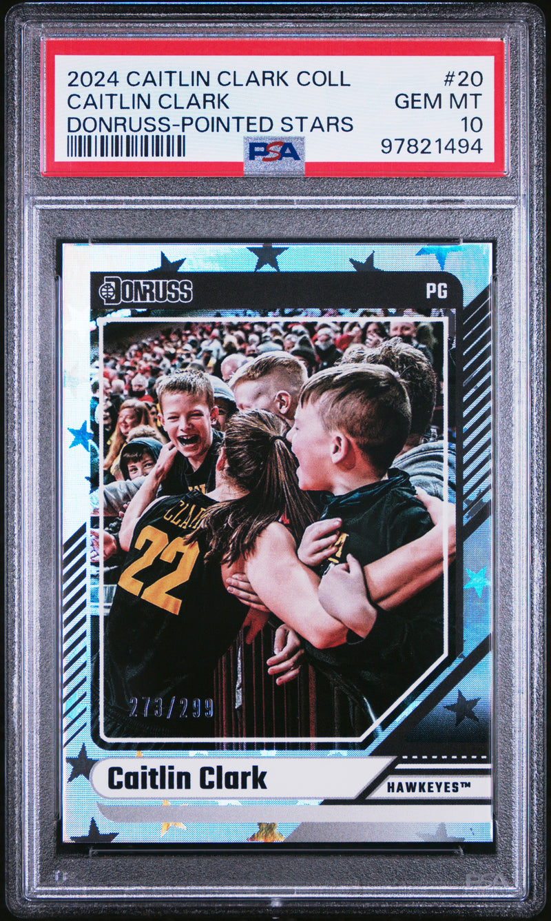 PSA 10 2024 Panini Caitlin Clark Collection #19 Vortex #273/299 Rookie Card Iowa Hawkeyes