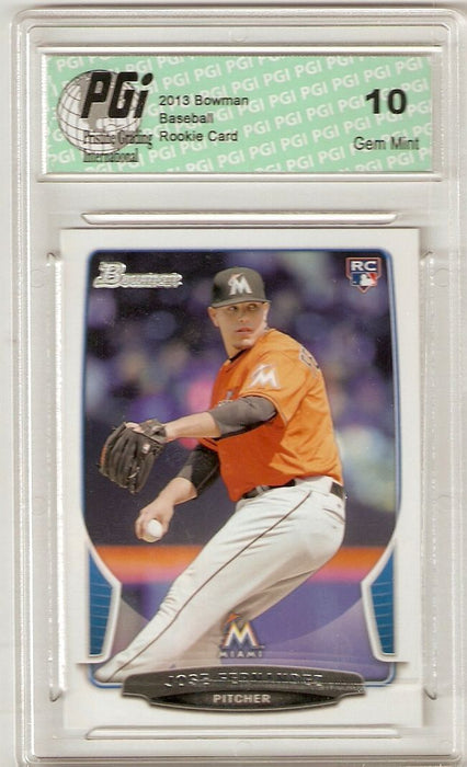 Jose Fernandez 2013 Bowman Reg. #10 Marlins ROY Rookie Card PGI 10