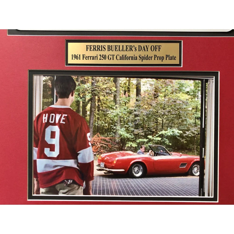 "Ferris Bueller's Day off" Matthew Broderick Movie Car License Plate Framed Collage