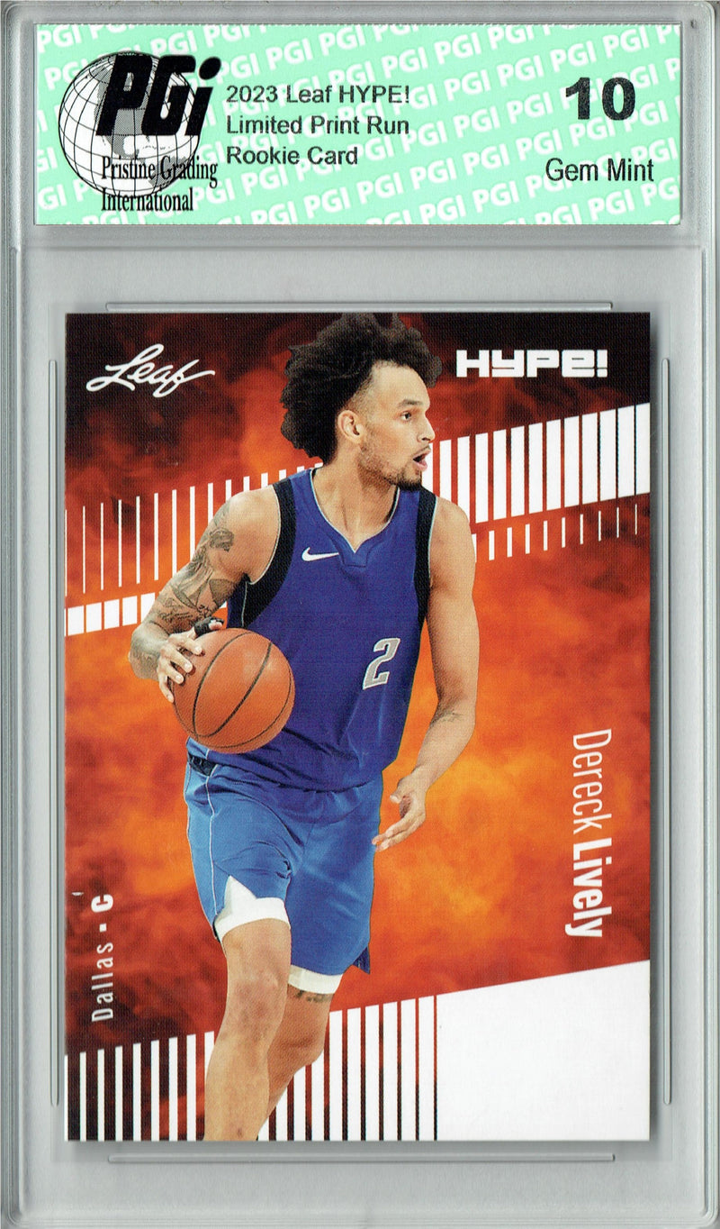 Dereck Lively 2023 Leaf HYPE! #112 Only 5000 Made! Mavericks Rookie Card PGI 10