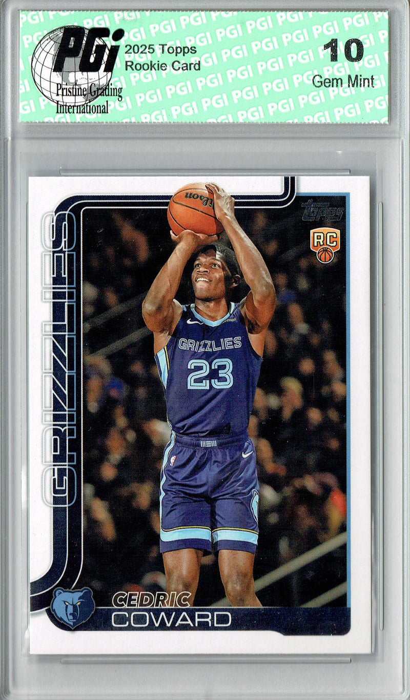 Cedric Coward 2025 #211 NBA Flagship Rookie Card PGI 10