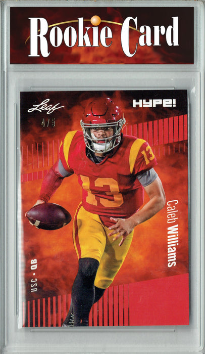 Certified Mint+ Caleb Williams 2023 Leaf HYPE! #107 Red SP, Just 5 Made Rookie Card
