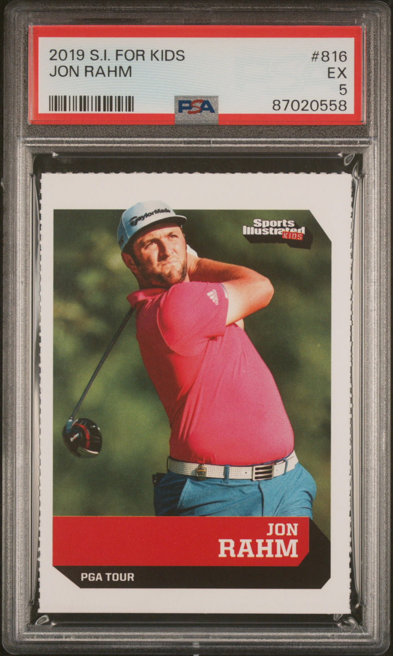 PSA 5 Jon Rahm 2019 S.I. for Kids #816 Masters Champion Rookie Card