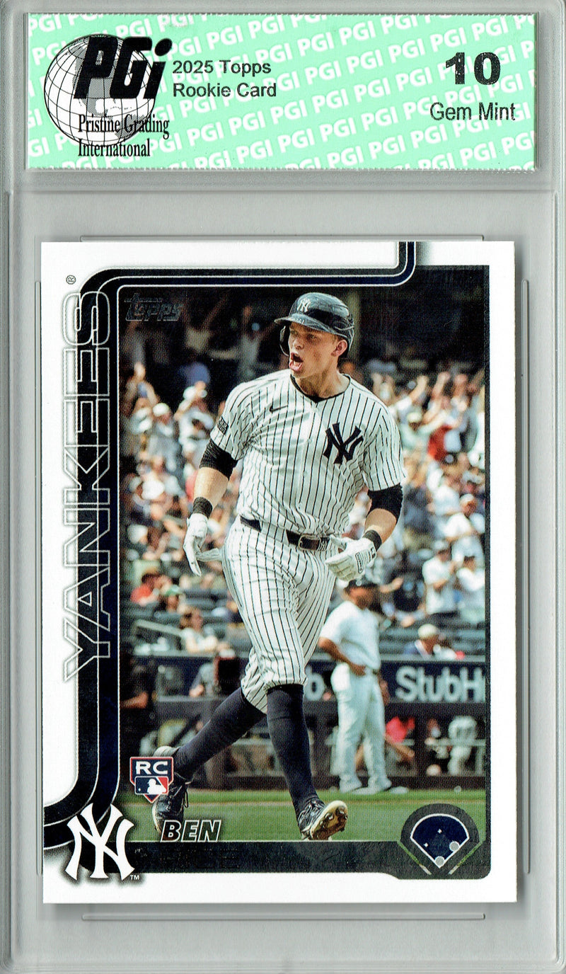 Ben Rice 2025 Topps #337 Rookie Card PGI 10