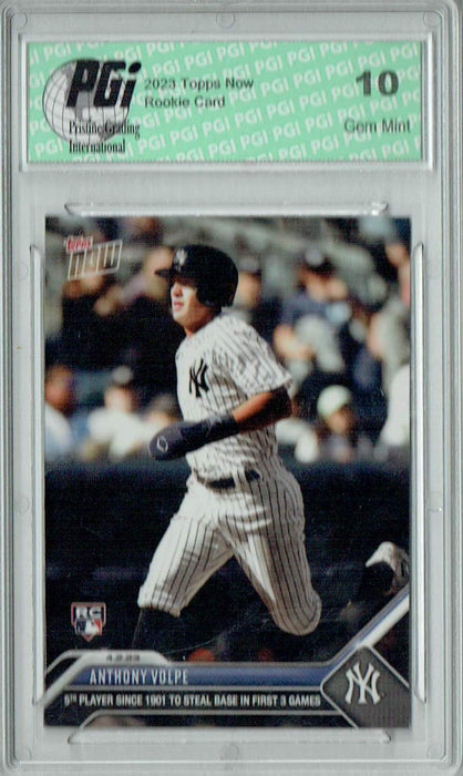 Anthony Volpe 2023 Topps Now #31 New York Yankees Rookie Card PGI 10