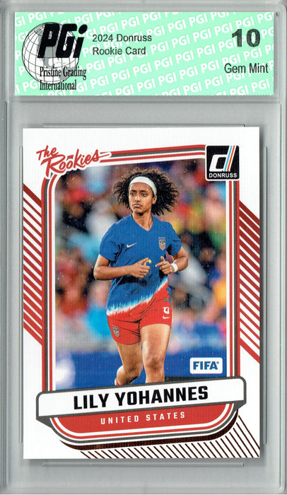 Lily Yohannes 2024 Donruss #20 The Rookies Rookie Card PGI 10