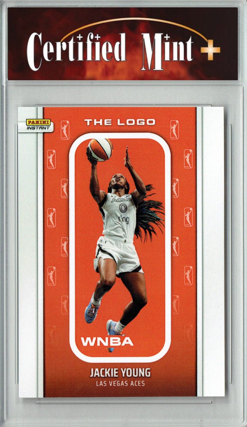 Certified Mint+ Jackie Young 2025 WNBA The Logo #LOGO-12 Only 1,447 Made Rare Trading Card Las Vegas Aces