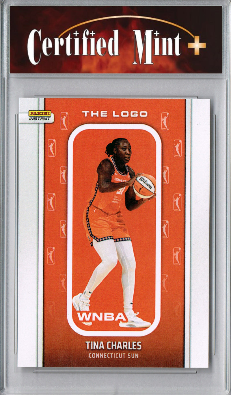 Certified Mint+ Tina Charles 2025 WNBA The Logo #LOGO-14 Only 1,447 Made Rare Trading Card Connecticut Sun