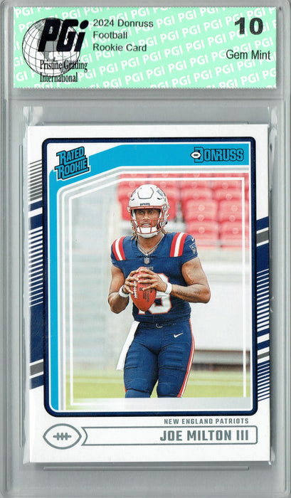 Joe Milton III 2024 Donruss #319 Football Rookie Card PGI 10