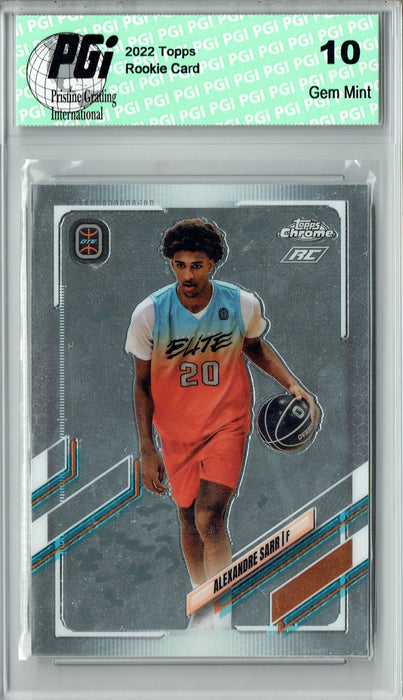 Alexandre Sarr 2022 Topps Chrome #13 Overtime Elite Rookie Card PGI 10