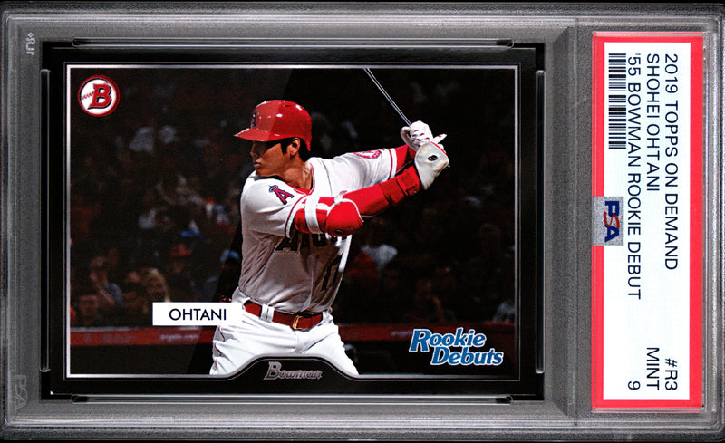 PSA 9 Shohei Ohtani 2019 Topps On Demand #R3 55 Bowman Rookie Debut Rare Trading Card Los Angeles Dodgers