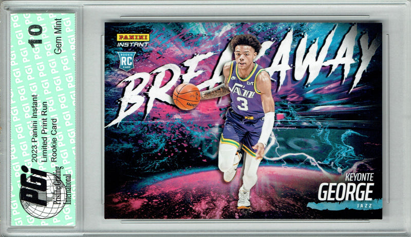 Keyonte George 2023 Panini Instant #B12 Breakaway SP 1/4085 Rookie Card PGI 10