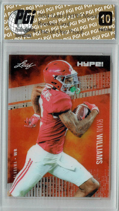 Ryan Williams 2024 Leaf HYPE! Metal #HM-15 Matrix 1/1 Proof Rookie Card PGI 10