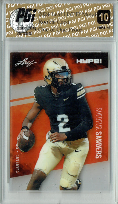 Shedeur Sanders 2024 Leaf HYPE! Metal #HM-16 Silver 1/1 Proof Rookie Card PGI 10