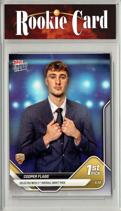 Certified Mint+ Cooper Flagg 2025 Topps Now #D1 #1 Overall Draft Pick Rookie Card Dallas Mavericks