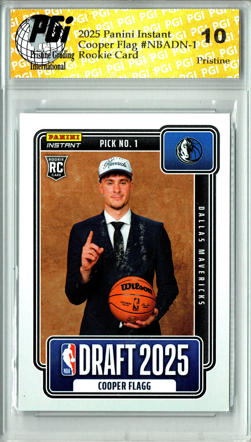 Cooper Flagg Rookie Card 2025 Topps #NBADN-1 Pristine, PGI 10, Dallas Mavericks Basketball