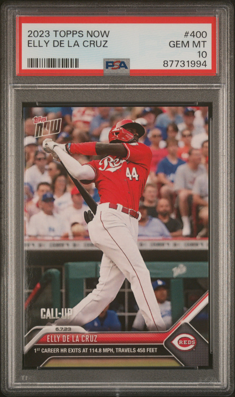PSA 10 Elly De La Cruz 2023 Topps Now #400 1st Career HR! Rookie Card