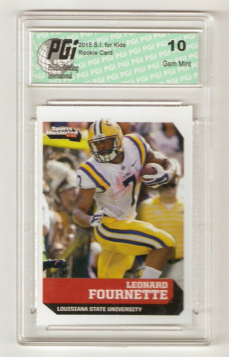 Leonard Fournette 2015 S.I. for Kids #472 Rookie Card PGI 10 LSU Tigers