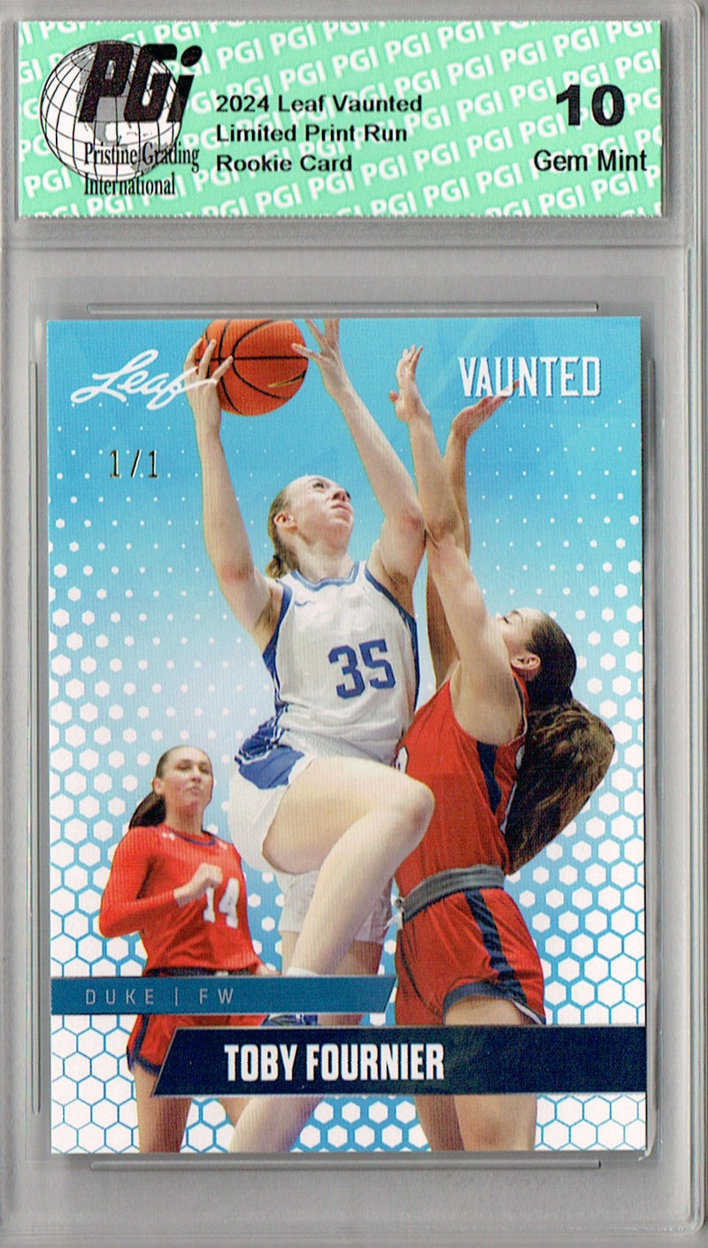 Toby Fournier 2024 Leaf Vaunted #V-18 White Blank Back 1/1 Rookie Card PGI 10