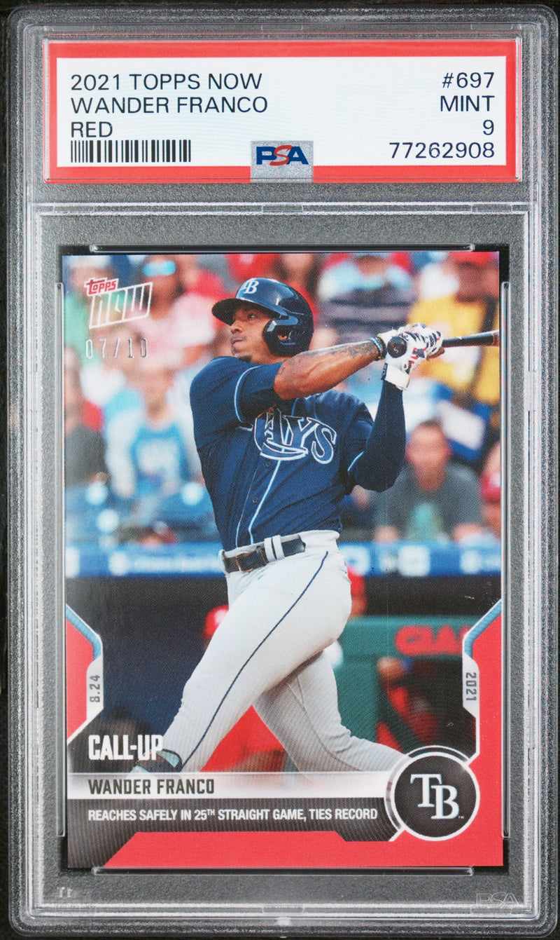 Wander Franco PSA 9 2021 Topps Now #697 Rookie Card Red #7/10