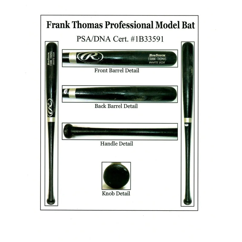 Frank Thomas Game Used 2001 Rawlings Baseball Bat PSA/DNA Graded 9 Chicago