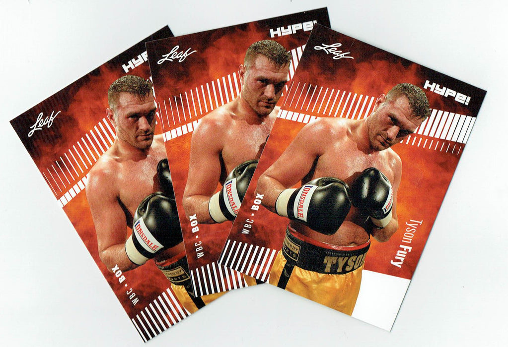 3) Mint Card Lot Tyson Fury 2022 Leaf HYPE! #93 Gypsy King Heavyweight Champ Only 5000 Made