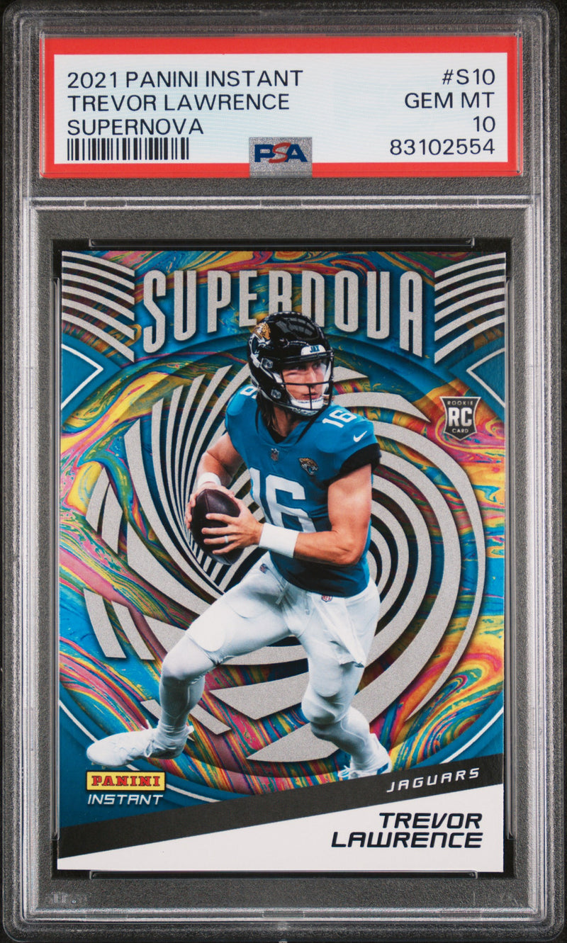PSA 10 GEM-MT Trevor Lawrence 2021 Panini Instant #S10 Rookie Card Supernova