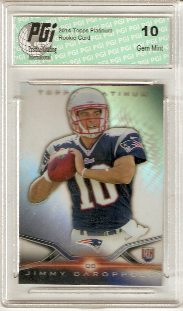 Jimmy Garoppolo 2014 Topps Platinum Refractor Rookie Card #143 PGI 10