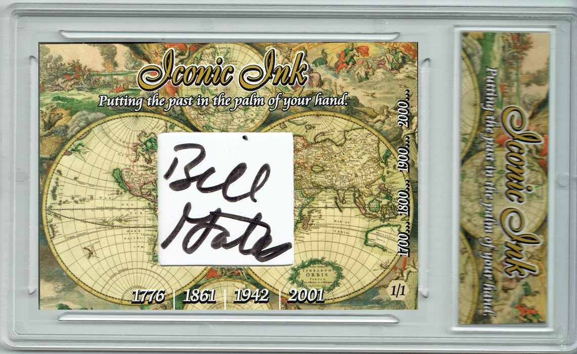 Bill Gates 2018 World Leaders Iconic Ink Signed Cut Auto 1/1 Card JSA