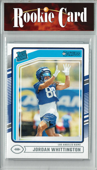 Certified Mint+ Jordan Whittington 2024 Donruss #352 Football Rookie Card Los Angeles Rams