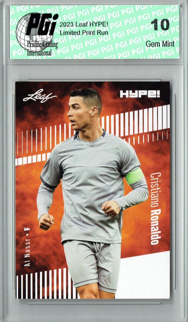 Cristiano Ronaldo 2023 Leaf HYPE! #110 Only 5000 Made! Al-Nassr Card PGI 10