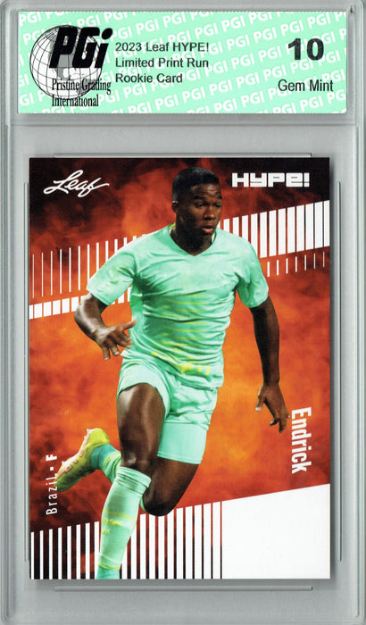 Endrick 2023 Leaf HYPE #117 Only 5000 Made Brazil Real Madrid Rookie Card PGI 10
