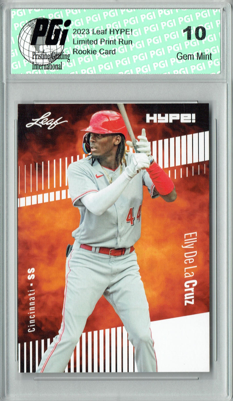 Elly De La Cruz 2023 Leaf HYPE! #115a Only 5000 Made! Reds Rookie Card PGI 10