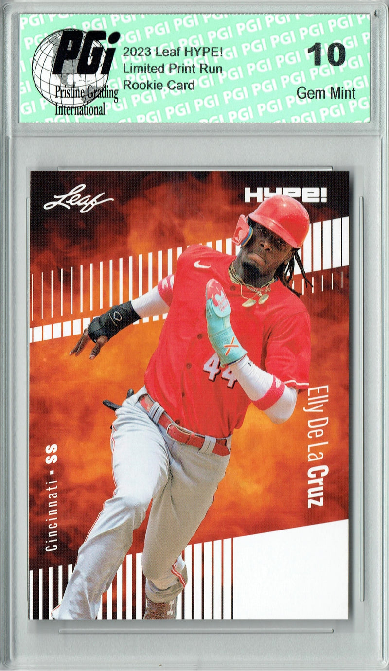 Elly De La Cruz 2023 Leaf HYPE! #115 Only 5000 Made! Reds Rookie Card PGI 10
