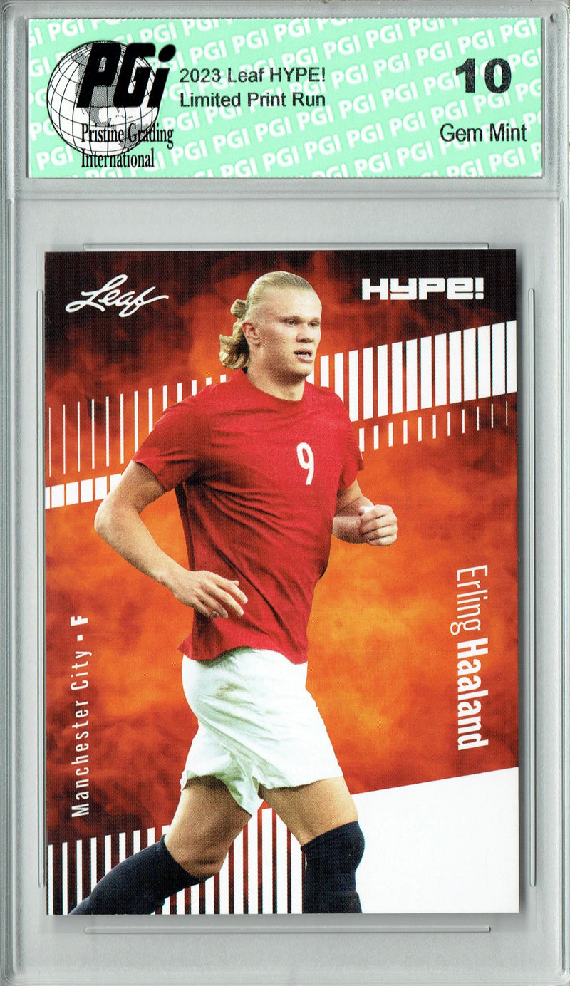 Erling Haaland 2023 Leaf HYPE! #118 Only 5000 Made! Norway Man City Card PGI 10