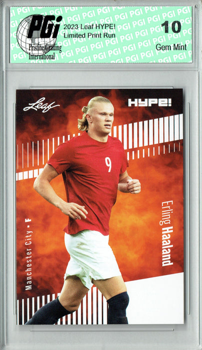 Erling Haaland 2023 Leaf HYPE! #118 Only 5000 Made! Norway Man City Card PGI 10