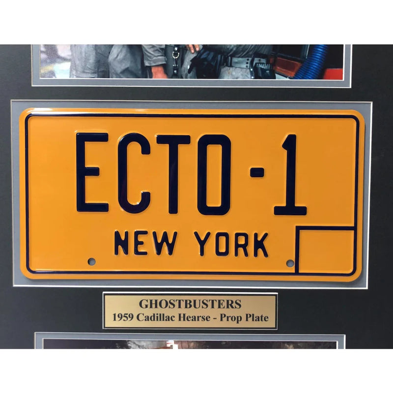"Ghostbusters" Dan Aykroyd Movie Car License Plate Framed Collage