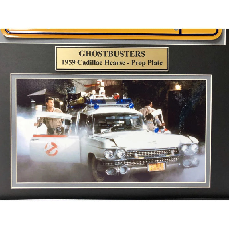 "Ghostbusters" Dan Aykroyd Movie Car License Plate Framed Collage