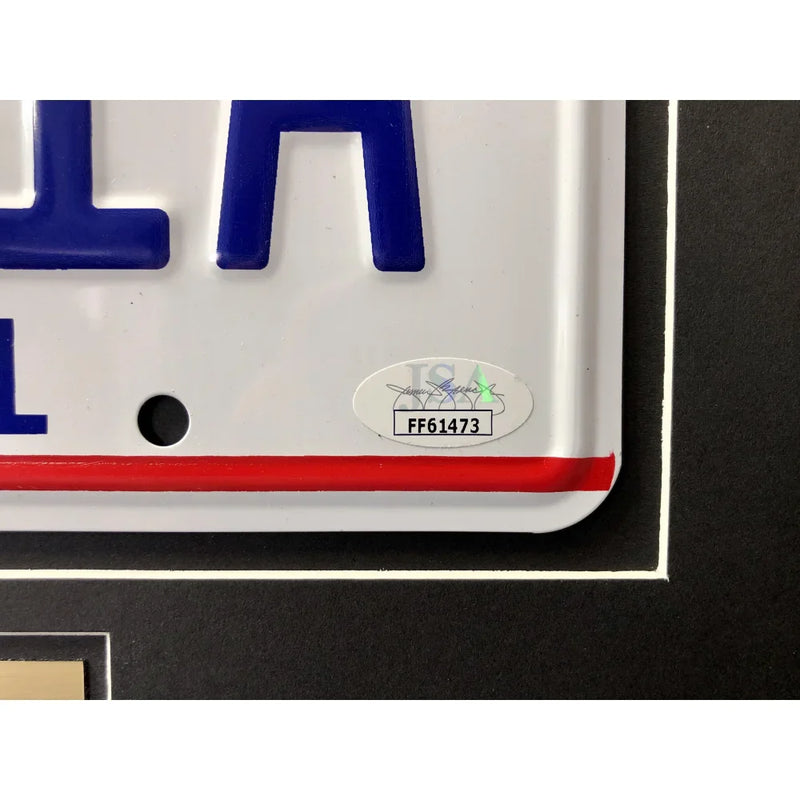 "Ghostbusters" Ernie Husdon Signed Cadillac Ecto-1A Movie Car License Plate Framed Collage JSA COA