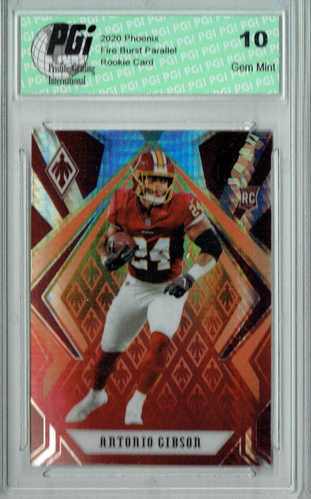 Antonio Gibson 2020 Phoenix #128 Fanatics Fire Burst Rookie Card PGI 10