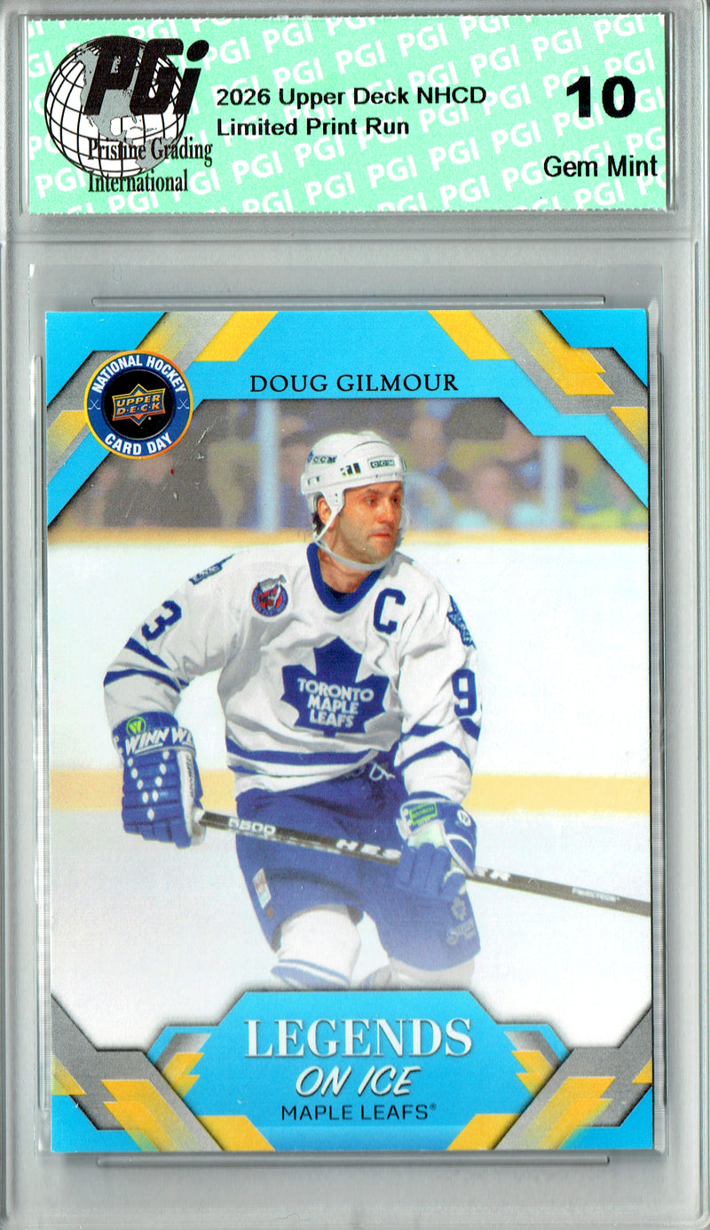 Doug Glimour Trading Card 2026 Upper Deck #NHCD-29 National Hockey Card Day, PGI 10, Toronto Maple Leafs Hockey