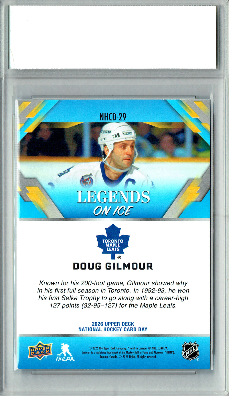 Doug Glimour Trading Card 2026 Upper Deck #NHCD-29 National Hockey Card Day, Certified Mint+ Condition, Toronto Maple Leafs Hockey