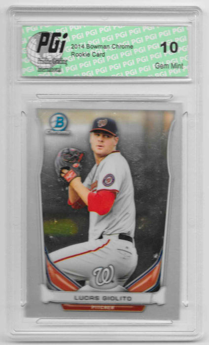 2014 Lucas Giolito Bowman Chrome Rookie Card CTP-9 PGI 10 Nationals