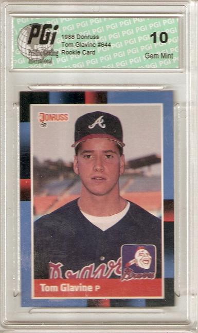 Tom Glavine 1988 Donruss #644 Braves Hall of Fame Rookie Card PGI 10